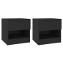 Mesitas de noche 2 uds madera contrachapada color negro de vidaXL, Mesitas de noche - Ref: Foro24-811253, Precio: 75,30 €, De...