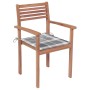 Stackable garden chairs 8 pcs teak wood with cushions by vidaXL, Garden chairs - Ref: Foro24-3072614, Price: 654,85 €, Discou...