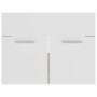 White chipboard and Sonoma oak bathroom furniture set by vidaXL, Bathroom furniture - Ref: Foro24-3071320, Price: 190,24 €, D...