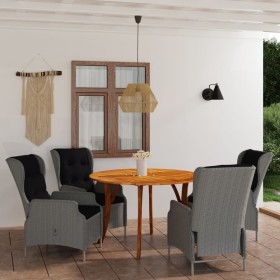 Juego de comedor para jardín de 5 piezas gris claro de vidaXL, Conjuntos de jardín - Ref: Foro24-3071840, Precio: 1,00 €, Des...