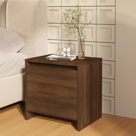 Oak brown engineered wood bedside table 45x34x44.5 cm by vidaXL, Nightstands - Ref: Foro24-813048, Price: 30,99 €, Discount: %