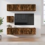 TV furniture set 7 pieces smoked oak plywood by vidaXL, TV Furniture - Ref: Foro24-3188667, Price: 237,99 €, Discount: %