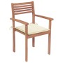 Stackable garden chairs 8 pcs teak wood with cushions by vidaXL, Garden chairs - Ref: Foro24-3072602, Price: 650,04 €, Discou...