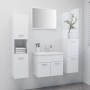 Conjunto de muebles de baño aglomerado blanco de vidaXL, Muebles de baño - Ref: Foro24-3070910, Precio: 154,29 €, Descuento: %