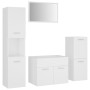 White chipboard bathroom furniture set by vidaXL, Bathroom furniture - Ref: Foro24-3070910, Price: 154,29 €, Discount: %