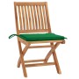 Folding garden chairs 4 pcs solid teak wood with cushions by vidaXL, Garden chairs - Ref: Foro24-3072812, Price: 368,57 €, Di...