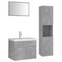 Conjunto de muebles de baño aglomerado gris hormigón de vidaXL, Muebles de baño - Ref: Foro24-3071409, Precio: 282,72 €, Desc...