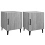 Mesitas de noche 2 uds madera contrachapada gris Sonoma de vidaXL, Mesitas de noche - Ref: Foro24-817318, Precio: 67,06 €, De...