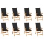 Reclining garden chairs with cushions 8 pcs solid teak by vidaXL, Garden chairs - Ref: Foro24-3072548, Price: 1,00 €, Discoun...