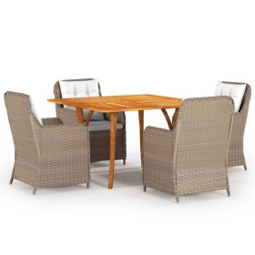 Garden dining set 5 pieces brown by vidaXL, Garden sets - Ref: Foro24-3071964, Price: 906,02 €, Discount: %