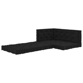 Cushions for floor pallets 4 units black cotton by vidaXL, Cushions for chairs and sofas - Ref: Foro24-3068588, Price: 168,99...