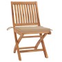 Folding garden chairs 4 pcs solid teak wood with cushions by vidaXL, Garden chairs - Ref: Foro24-3072810, Price: 365,57 €, Di...