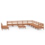 Garden furniture set 12 pieces solid honey brown pine wood by vidaXL, Garden sets - Ref: Foro24-3083152, Price: 538,98 €, Dis...