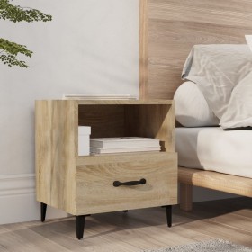 Mesita de noche madera contrachapada color roble Sonoma de vidaXL, Mesitas de noche - Ref: Foro24-812030, Precio: 55,99 €, De...