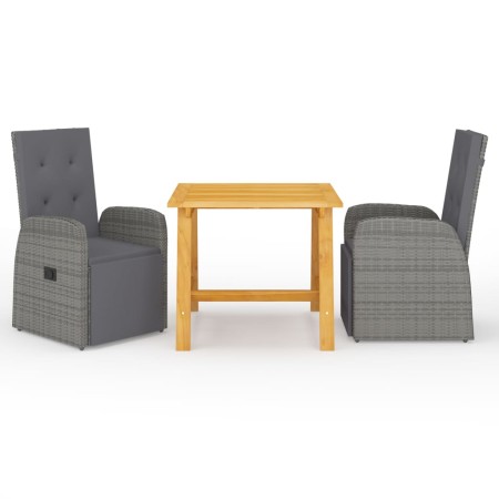 Gray 3-piece garden dining set by vidaXL, Garden sets - Ref: Foro24-3068712, Price: 397,05 €, Discount: %