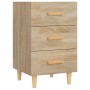 Mesita de noche madera de ingeniería roble Sonoma 40x40x66 cm de vidaXL, Mesitas de noche - Ref: Foro24-812081, Precio: 62,69...