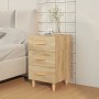 Mesita de noche madera de ingeniería roble Sonoma 40x40x66 cm de vidaXL, Mesitas de noche - Ref: Foro24-812081, Precio: 63,39...