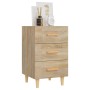 Mesita de noche madera de ingeniería roble Sonoma 40x40x66 cm de vidaXL, Mesitas de noche - Ref: Foro24-812081, Precio: 63,39...