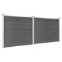 Black WPC fence panel set 353x146 cm by vidaXL, fence panels - Ref: Foro24-3070459, Price: 547,99 €, Discount: %