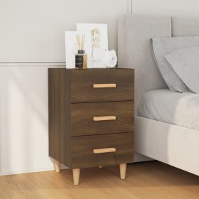 Oak brown engineered wood bedside table 40x40x66 cm by vidaXL, Nightstands - Ref: Foro24-817323, Price: 59,28 €, Discount: %