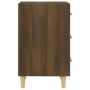 Mesita de noche madera de ingeniería marrón roble 40x40x66 cm de vidaXL, Mesitas de noche - Ref: Foro24-817323, Precio: 59,28...