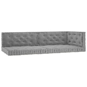 Cushions for floor pallets 5 units gray cotton by vidaXL, Cushions for chairs and sofas - Ref: Foro24-3068600, Price: 187,99 ...