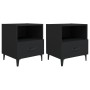 Two black plywood bedside tables by vidaXL, Nightstands - Ref: Foro24-812027, Price: 95,06 €, Discount: %