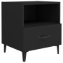 Two black plywood bedside tables by vidaXL, Nightstands - Ref: Foro24-812027, Price: 95,06 €, Discount: %