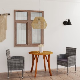 Juego de comedor para jardín 3 piezas gris antracita de vidaXL, Conjuntos de jardín - Ref: Foro24-3071789, Precio: 255,99 €, ...