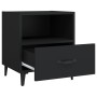 Two black plywood bedside tables by vidaXL, Nightstands - Ref: Foro24-812027, Price: 95,06 €, Discount: %