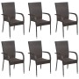 7-Piece Brown Synthetic Rattan Garden Dining Set by vidaXL, Garden sets - Ref: Foro24-3070757, Price: 542,48 €, Discount: %