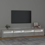 Mueble de TV con luces LED gris hormigón 240x35x40 cm de vidaXL, Muebles TV - Ref: Foro24-3152725, Precio: 144,80 €, Descuent...