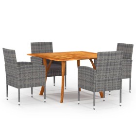 Juego de comedor para jardín 5 piezas gris antracita de vidaXL, Conjuntos de jardín - Ref: Foro24-3071971, Precio: 502,99 €, ...