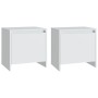 Nightstands 2 pcs engineered wood white 45x34x44.5 cm by vidaXL, Nightstands - Ref: Foro24-809864, Price: 76,45 €, Discount: %