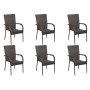 Brown 7-piece garden dining set by vidaXL, Garden sets - Ref: Foro24-3068806, Price: 512,99 €, Discount: %