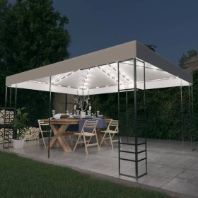 Cenador con tira de luces LED blanco 4x3x2,7 m de vidaXL, Carpas y cenadores - Ref: Foro24-3070307, Precio: 290,99 €, Descuen...