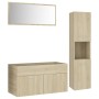 Juego de muebles de baño madera de ingeniería roble Sonoma de vidaXL, Muebles de baño - Ref: Foro24-3070976, Precio: 180,98 €...