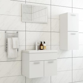 Juego de muebles de baño madera de ingeniería blanco de vidaXL, Muebles de baño - Ref: Foro24-3071000, Precio: 98,26 €, Descu...