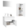 Engineered wood white bathroom furniture set by vidaXL, Bathroom furniture - Ref: Foro24-3071000, Price: 98,26 €, Discount: %