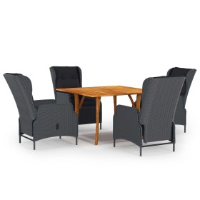 Juego de comedor dejardín 5 piezas gris oscuro de vidaXL, Conjuntos de jardín - Ref: Foro24-3071973, Precio: 1,00 €, Descuent...