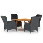 Dark gray 5-piece garden dining set by vidaXL, Garden sets - Ref: Foro24-3071973, Price: 1,00 €, Discount: %