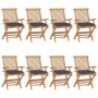 Garden chairs 8 units teak wood with anthracite gray cushions by vidaXL, Garden chairs - Ref: Foro24-3072904, Price: 553,99 €...