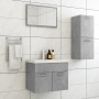 Conjunto de muebles de baño aglomerado gris hormigón de vidaXL, Muebles de baño - Ref: Foro24-3071004, Precio: 94,79 €, Descu...