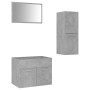 Conjunto de muebles de baño aglomerado gris hormigón de vidaXL, Muebles de baño - Ref: Foro24-3071004, Precio: 94,79 €, Descu...