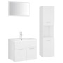 White engineered wood bathroom furniture set by vidaXL, Bathroom furniture - Ref: Foro24-3071405, Price: 251,99 €, Discount: %