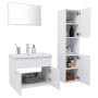 White engineered wood bathroom furniture set by vidaXL, Bathroom furniture - Ref: Foro24-3071405, Price: 251,99 €, Discount: %