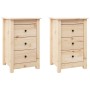 Mesitas de noche 2 uds madera maciza de pino 40x35x61,5 cm de vidaXL, Mesitas de noche - Ref: Foro24-813700, Precio: 125,55 €...