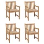 Garden chairs 4 units solid teak wood with beige cushions by vidaXL, Garden chairs - Ref: Foro24-3073007, Price: 556,78 €, Di...