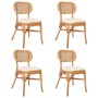 Linen dining chairs 4 units by vidaXL, dining chairs - Ref: Foro24-3071720, Price: 358,41 €, Discount: %