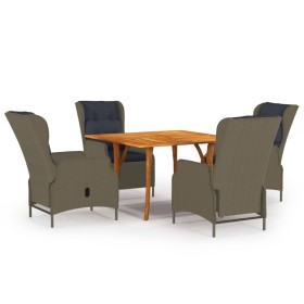 Juego de comedor de jardín 5 piezas marrón de vidaXL, Conjuntos de jardín - Ref: Foro24-3071975, Precio: 1,00 €, Descuento: %